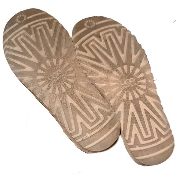 UGG Australia Josette Chestnut Sheepskin Winter Boots Leather Bows Womens Size 9 - Picture 9 of 13